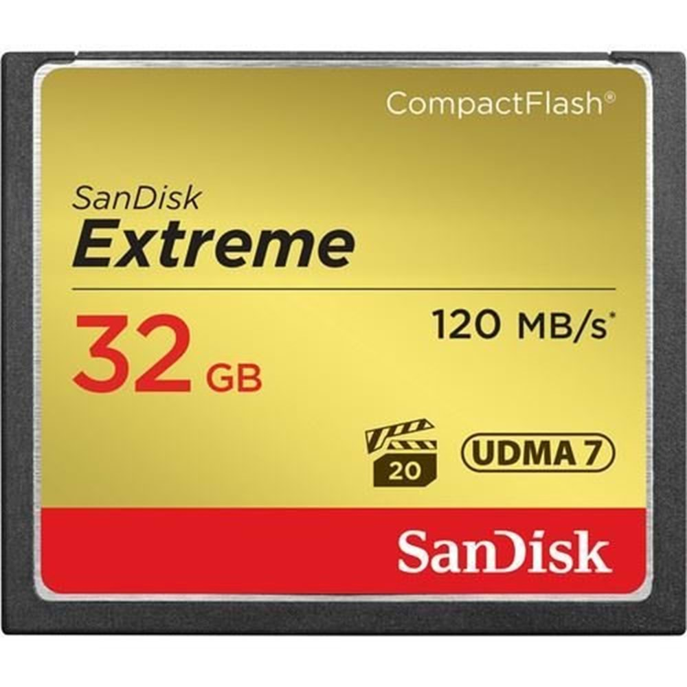 Sandisk Extreme 32 GB Compact Flash CF Hafıza Kartı 120mb/s