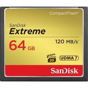 Sandisk Extreme 64 GB Compact Flash CF Hafıza Kartı 120mb/s