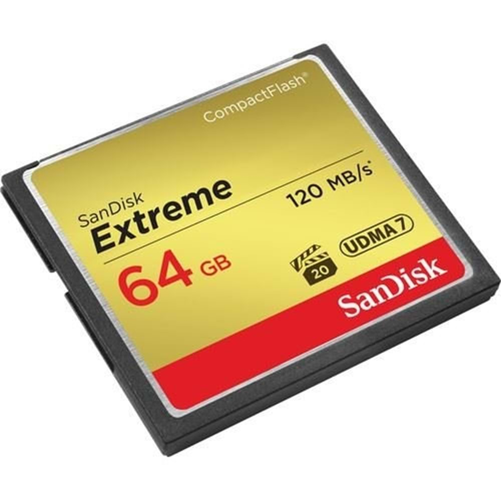 Sandisk Extreme 64 GB Compact Flash CF Hafıza Kartı 120mb/s