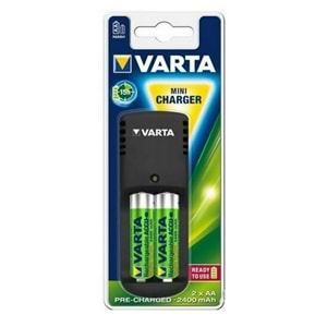 Varta Mini 2'li Şarj Cihazı + 2*2400 Mah AA Şarjlı Pil