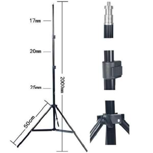 200cm Işık Ayağı - Light Stand - Döküm Materyal