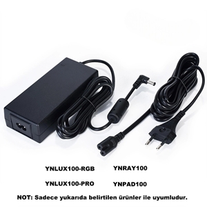Yongnuo LUX100-RGB, LUX100 Pro, YNRAY100, YNPAD100 Uyumlu AC Adaptör