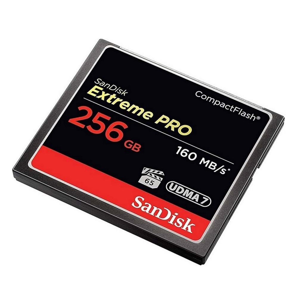 Sandisk Extreme Pro 256 GB 4K CF Compact Flash Hafıza Kartı 160mb/s