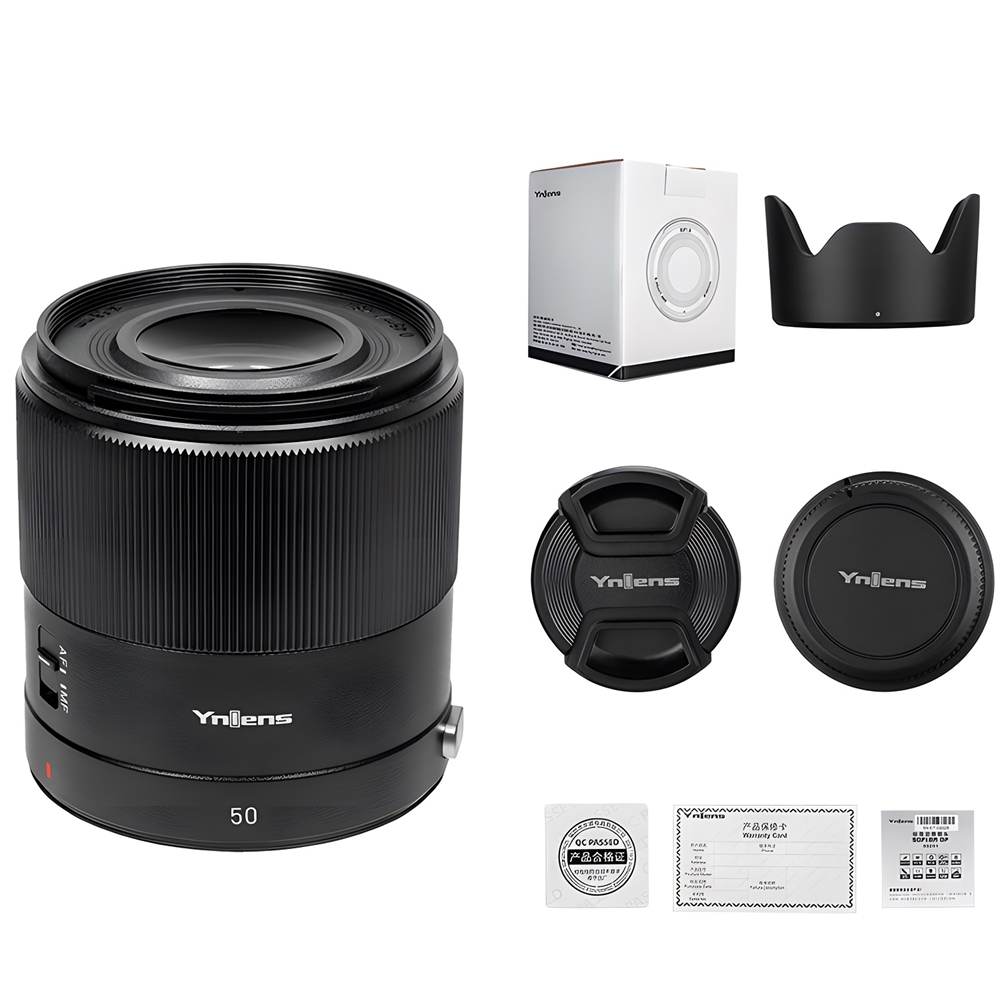 Yongnuo 50mm f/1.8R DF Lite Full Frame Otofokus Lens, Siyah (Canon RF Mount)